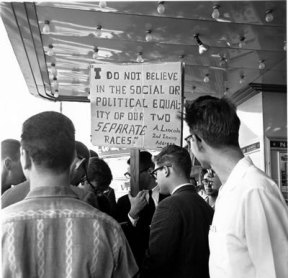 Pro Segregation Picket.Varsity Theater.Feb 12 1961