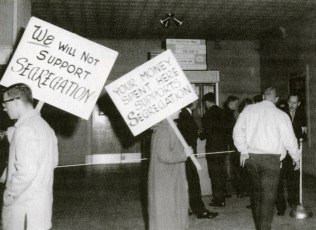 Texas Theater.Integration Picketers.