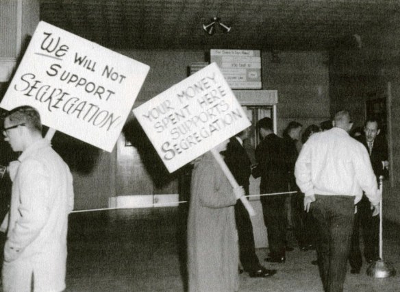 Texas Theater.Integration Picketers.
