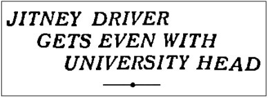 AAS Headline.Jitney Gets Even