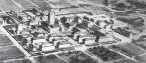 Cret.Charcol Sketch.Campus Master Plan