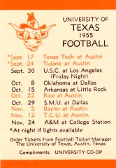 1955FootballSchedule
