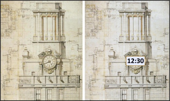 Digital Clock.Paul Cret Drawing
